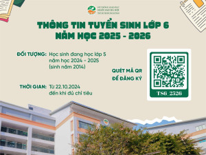 Thông tin tuyển sinh lớp 6 Trường Liên cấp THCS, Tiểu học Tư thục Ngôi Sao Hà Nội 2025-2026