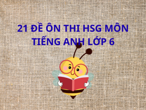 21 ĐỀ ÔN THI HSG MÔN TIẾNG ANH LỚP 6