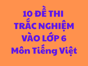 10 đề thi vào lớp 6 trắc nghiệm môn Tiếng Việt
