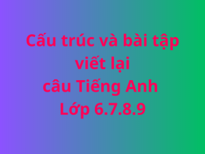 Cấu trúc và bài tập viết lại câu Tiếng Anh 6-7-8-9