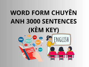 WORD FORM CHUYÊN ANH 3000 SENTENCES (KÈM KEY)
