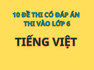 Bộ Đề Luyện Thi Tiếng Anh Chuyên & Chất Lượng Cao Lớp 6 (Có Đáp Án Chi Tiết)