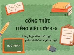 Công thức Tiếng Việt lớp 4–5 Tổng hợp kiến thức ngữ pháp