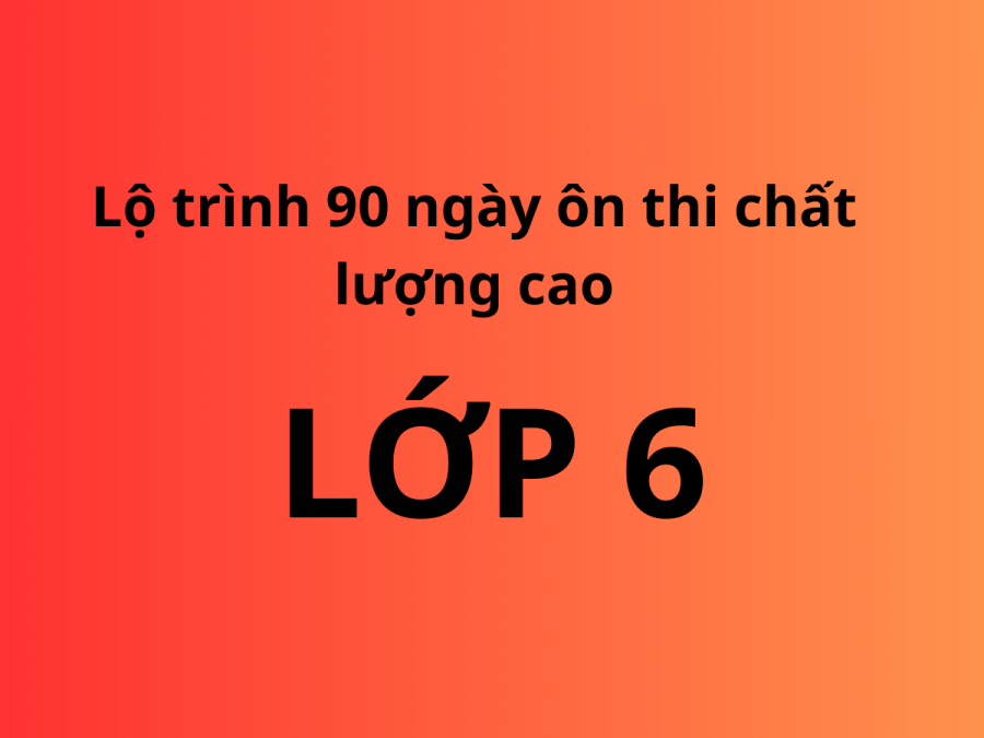 Lộ trình 90 ngày ôn thi lớp 6 chất lượng cao