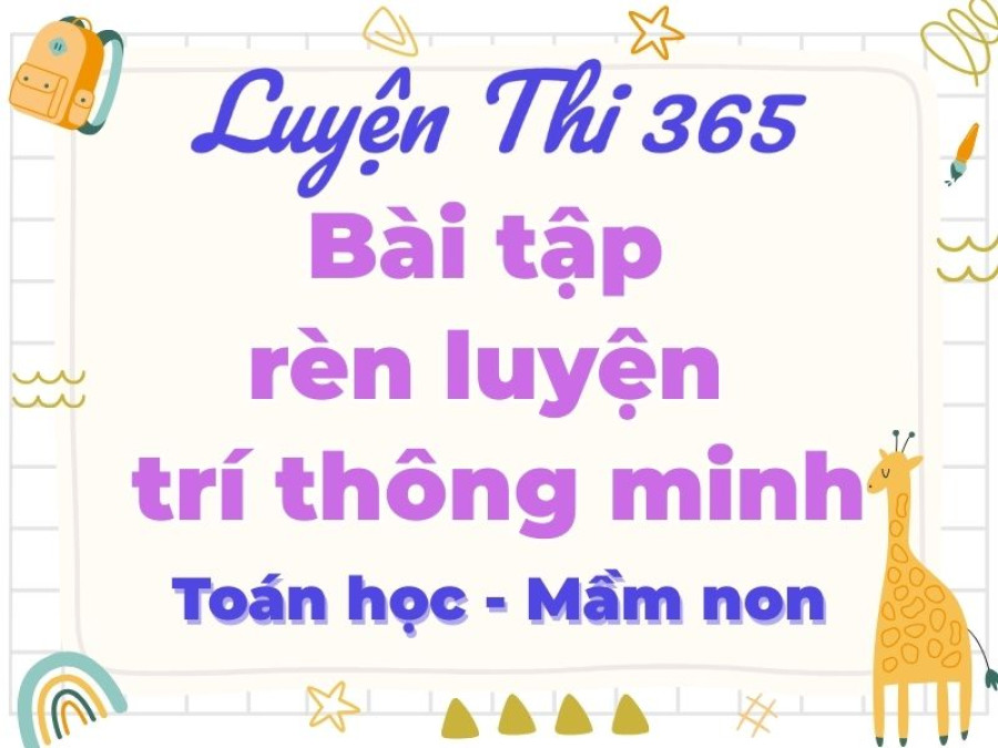Bài tập phát triển trí thông minh cho trẻ mầm non